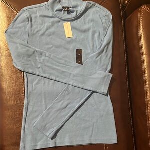 Banana Republic Blue Ribbed Turtleneck